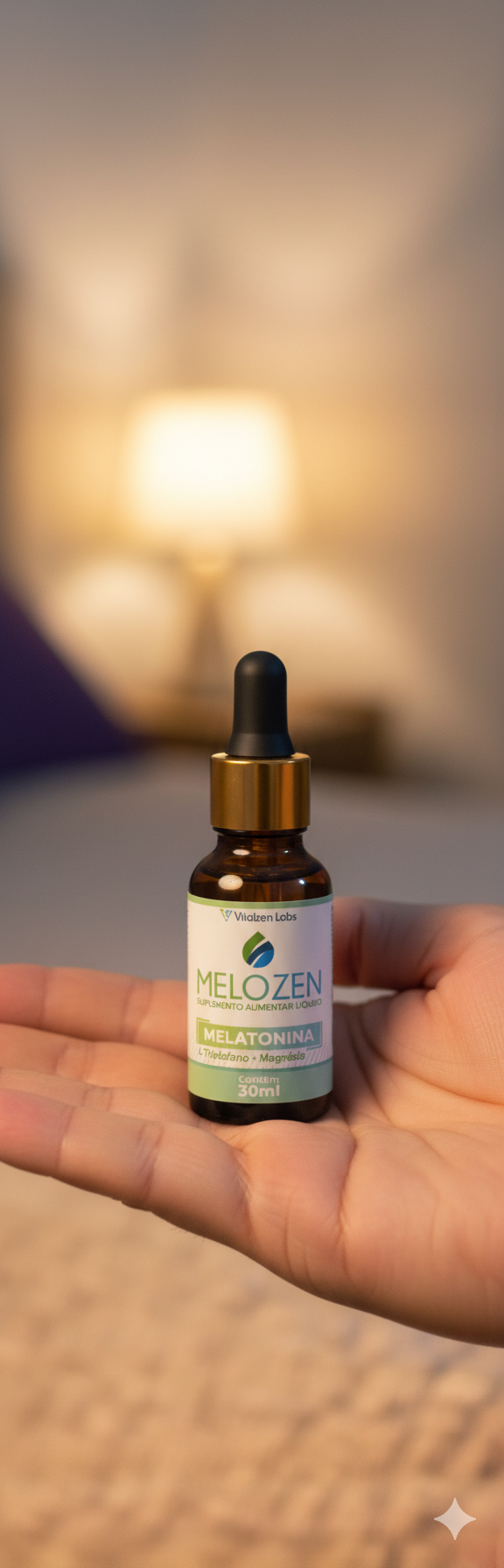 Frasco de suplemento Melozen Vitalzen Labs
